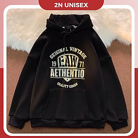 Áo khoác nỉ bông cotton dày mịn - hoodie form rộng unisex 1971 - 2N Unisex