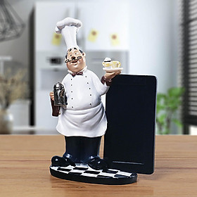 Resin Chef Figurine Cook Kitchen Decor Restaurant Coffee Collectible Decor