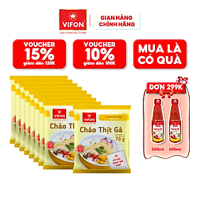 Thùng 50 cháo thịt gà vifon có gói thịt thật 27gr