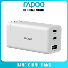 Mua Adapter Củ Sạc 65W 2 Cổng Type C PD 3.0 1 Cổng USB QC 3.0 18W RAPOO PA65L - Hàng Chính Hãng
