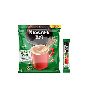 Cà phê hoà tan NESCAFÉ 3IN1 VỊ RANG ĐẬM - công thức cải tiến (bịch 46 gói x 16g)