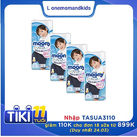 Combo 4 Gói Tã Quần Moony Bé trai Gói Đại XXL26