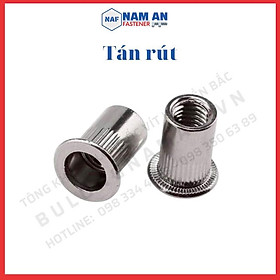 100 con Tán rút M4, M5, M6, M8 Mạ trắng, Mạ vàng, đai ốc rút, ecu rút