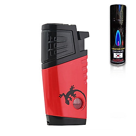 Mua Hộp Quẹt Bật Lửa Khò Gas Để Bàn 2 Tia Cực Mạnh BCZ754 ( giao màu ngẫu nhiên ) + Tặng Bình Gas Chuyên Dụng Cho Bật Lửa