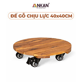Mua Đế Lót Để Chậu Cây Có Bánh Xe ANKAN 40cm Làm Giá Đỡ Kệ Hoa Cây Cảnh  Màu Vàng Nắng  Chịu Tải 120Kg