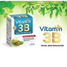 Vitamin 3B Yến Sào, Đông Trùng Hạ Thảo – Bổ Sung Các Vitamin Nhóm B – Giúp Ăn Ngon Ngủ Tốt – Giảm Đau Dây Thận Kinh – Hộp 100 Viên