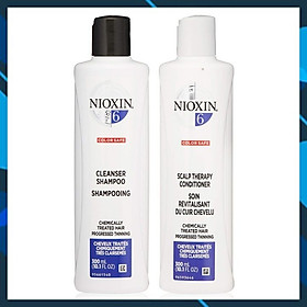 Dầu gội xả Nioxin 6 Chemically Treated Hair Progressed Thinning Cho tóc uốn duỗi tẩy có dấu hiệu thưa rụng Mỹ 300ml