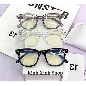 Gọng kính cận, Kính thời trang mắt vuông unisex chống ánh sáng xanh, chống lóa uv - Hàng cao cấp