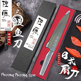 DAO THÁI SATO JAPAN Mẫu Mới SIÊU BÉN [MŨI NHỌN] chuyên dùng thái Sashimi, phi lê mỏng - Hàng Nội Địa Nhật