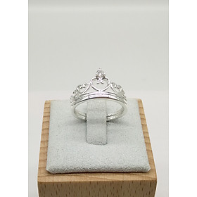 Nhẫn bạc nữ trang sức bạc Ý S925 Bạc xinh Huệ Ngân - Vương miện đẹp RR1524