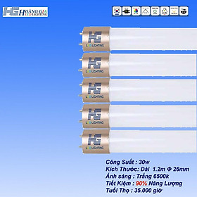 Mua Combo 5 Bóng LED Tuýp Thuỷ Tinh 30w 1.2m Đầu Nhôm