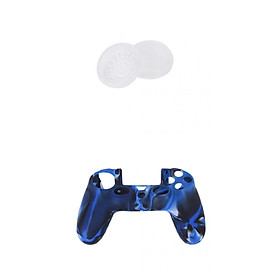 Combo Thumb Grips Joysticks Caps + Silicone Cover For Sony PlayStation 4 PS4