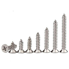 Mua Combo 20 con vít gỗ đầu bằng 4 cạnh INOX  (vít pake đầu côn ) M3 M4 M5 M6 M8