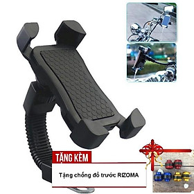 Mua Giá đỡ điện thoại gắn trên mô tô  xe máy có USB sạc điện thoại A220-TK35 - Tặng kèm chống đổ trước tròn trơn