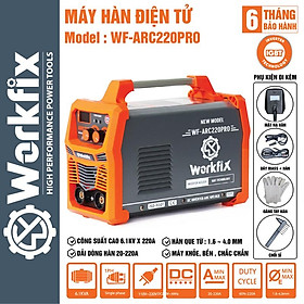 Mua Máy Hàn Điện Đa Năng Workfix WF-ARC220PRO - Chức Năng Đánh Lửa Hồ Quang Điện - Lực Đẩy Gió Đá - Chống Dính - Hàn Que 1.6 - 4.0mm - Bảo Hành Chính Hãg 6 Tháng