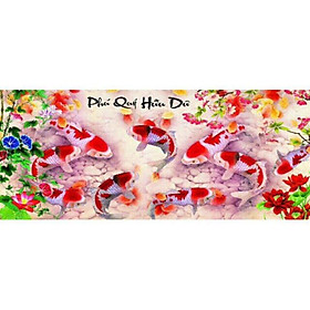 Mua Tranh thêu PHÚ QUÝ HỮU DƯ 88975  78x37cm chưa thêu
