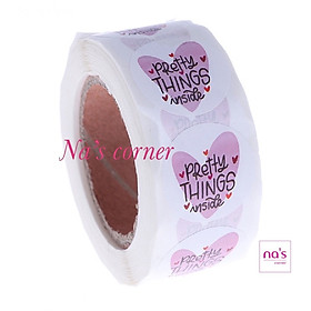 100 Tem nhãn dán cảm ơn thank you 2.5cm 3.8cm dán keo sẵn