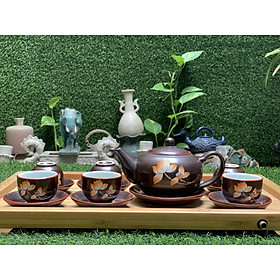 Mua Bộ ấm trà lông đào vẽ sen