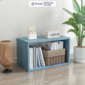 Kệ Sách Gỗ Đa Năng Gỗ MDF FIVO FB03, Có Tấm Lưng, Dễ Lắp Ráp, Nhiều Màu Sắc - Hàng Chính Hãng