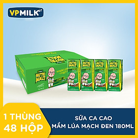 Sữa CaCao Mầm Lúa Mạch Đen VPMilk 180ml Thùng 48 Hộp