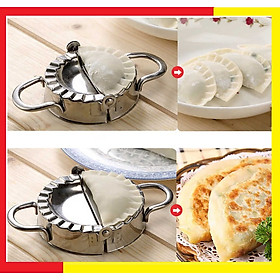 Mua Dụng Cụ Khuôn Inox 304 Làm bánh Xếp Bánh bột lọc Sùi cảo Kích thước 9 5 cm bằng Inox 304 không gỉ Cao cấp ( Tặng kèm 1 khuân trứng ngẫu nhiên ) - Khuôn làm bánh Xếp Há Cảo Loại To