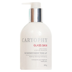 Kem Dưỡng Trắng Da Caryophy Glass Skin In Shower Body Tone Up | 300g - dùng làm tắm trắng, dưỡng trắng, che mờ khuyết điểm