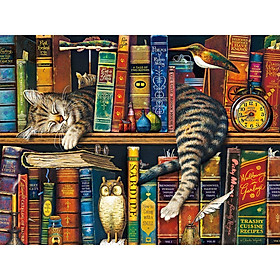 Tranh ghép hình 1000 mảnh giấy Charles wessock cat 50x75cm