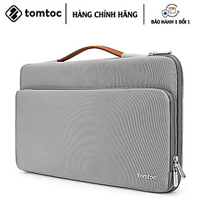 TÚI XÁCH CHỐNG SỐC TOMTOC  BRIEFCASE CHO MACBOOK PRO 14”/AIR 13″ 2017 GRAY bảo vệ hoàn hảo chống va đập - HÀNG CHÍNH HÃNG