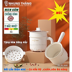 Mua Nồi Lẩu Điện Mini Mickey Bear LD-183 - Ca Nấu Mì Chiên Sào Đa Năng - Dung Tích
