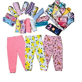 Quần dài bé gái set 5 cái chất liệu thun borip xuất khẩu màu sắc dễ thương MD080