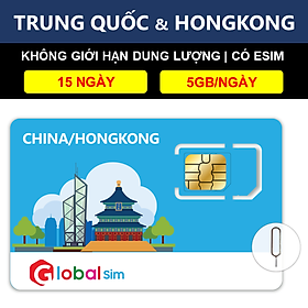 SIM TRUNG QUỐC & HONG KONG - 15 NGÀY (HÀNG CHÍNH HÃNG)