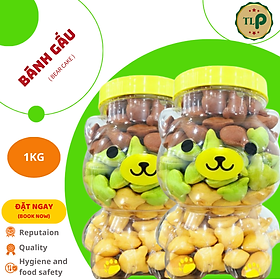 BÁNH GẤU NHÂN KEM MIX 3 VỊ TÂN LỘC PHÁT COMBO 1KG - MỖI HŨ 500G