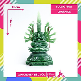 Mua Tượng Phật Chuẩn Đề Thiên Thủ Thiên Nhãn ngọc xanh - Cao 16cm