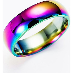 Romantic Alloy Colorful Titanium Classic Wedding Ring Titanium Steel Fashion