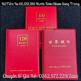 Mua Bộ Sưu Tập Đồng Xu Của 60 Nước  120 Nước  180 Nước Có Quốc Kì Sẵn Ở Mỗi Xu Kèm Album Bảo Quản