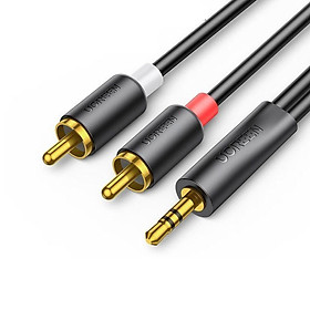 Mua Ugreen UG90656AV195TK 10M 3.5mm ra 2RCA dây âm thanh 3 ly ra 2 hoa sen đầu mạ vàng - HÀNG CHÍNH HÃNG