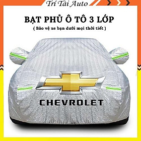 Bạt Phủ Xe Ô Tô Chevrolet Spark, Colorado, Trailblazer, Aveo, Cruze, Orlando, Captiva - Chất Liệu Bạt Tráng Nhôm 3 Lớp