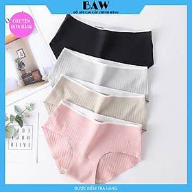 Bộ 5 Quần Lót Cotton Gân Tăm Không Đường May Kháng Khuẩn thương hiệu BAW QLN27