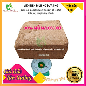 Mua Đất Nén  Xơ Dừa Nén 5kg  +-0.2kg  Đã Qua Xử Lý Chất Chát Lignin và Tanin Trồng Rau Trồng Hoa Cây Cảnh - Shop Phân Bón và Hạt Giống