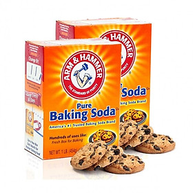 Bộ 2 Hộp Bột Baking Soda Đa Công Dụng 454g - Arm & Hammer Chính Hãng, Nhập Khẩu Từ Mỹ, Giúp Tẩy Tế Bào Chết, Làm Trắng Răng Hiệu Quả, Làm Bánh, Tẩy Rửa Nhà Bếp, Giày Dép, Sàn Nhà Nhanh, Hiệu Quả