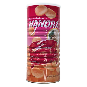 Bánh Snack Tôm Cua Manora 90g Lon Đỏ