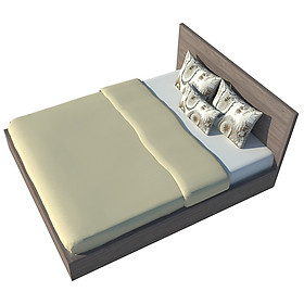 Giường ngủ cao cấp Tundo màu nâu 140cm x 200cm