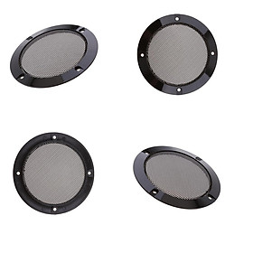 4Piece 4inch Speaker Round Grills Cover Case Decorative Circle with Screws