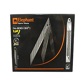 Bộ 2 Lưỡi Dao Rọc Giấy Elephant 30°, 9Mm No.930