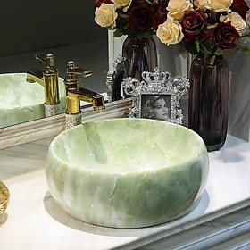 Mua LAVABO - CHẬU RỬA MẶT ĐẶT BÀN ĐÁ XANH TRÒN