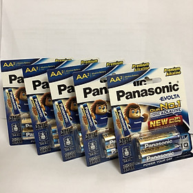 Set bộ 5 vỉ (10 viên) pin kiềm EVOLTA AA Panasonic, LR6EG/2Bx5-Hàng chính hãng