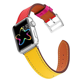  Dây Da Thời Trang 2 màu cho APPLE WATCH Size 38/40/42/44 Sang trọng Phong Cách mới lạ