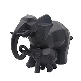 1 Pair Mother And Son Elephant Decor Ornaments For Home Office Decor