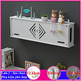 Kệ tivi treo tường trang trí, chất liệu gỗ cao cấp, decor không gian sống - A41