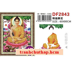 Mua Tranh đính đá phật thích ca ngồi gốc bồ đề DF2843 (60 x 80cm) chưa đính